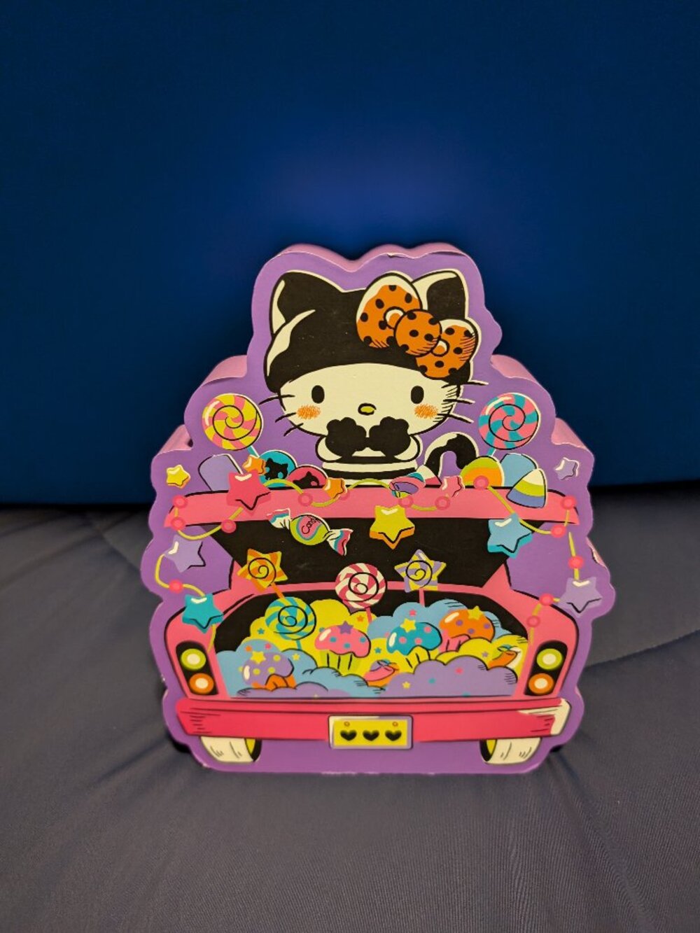 Sanrio Hello Kitty Halloween Wall Art Sign Candy Purple Pink Car Sweets Treats